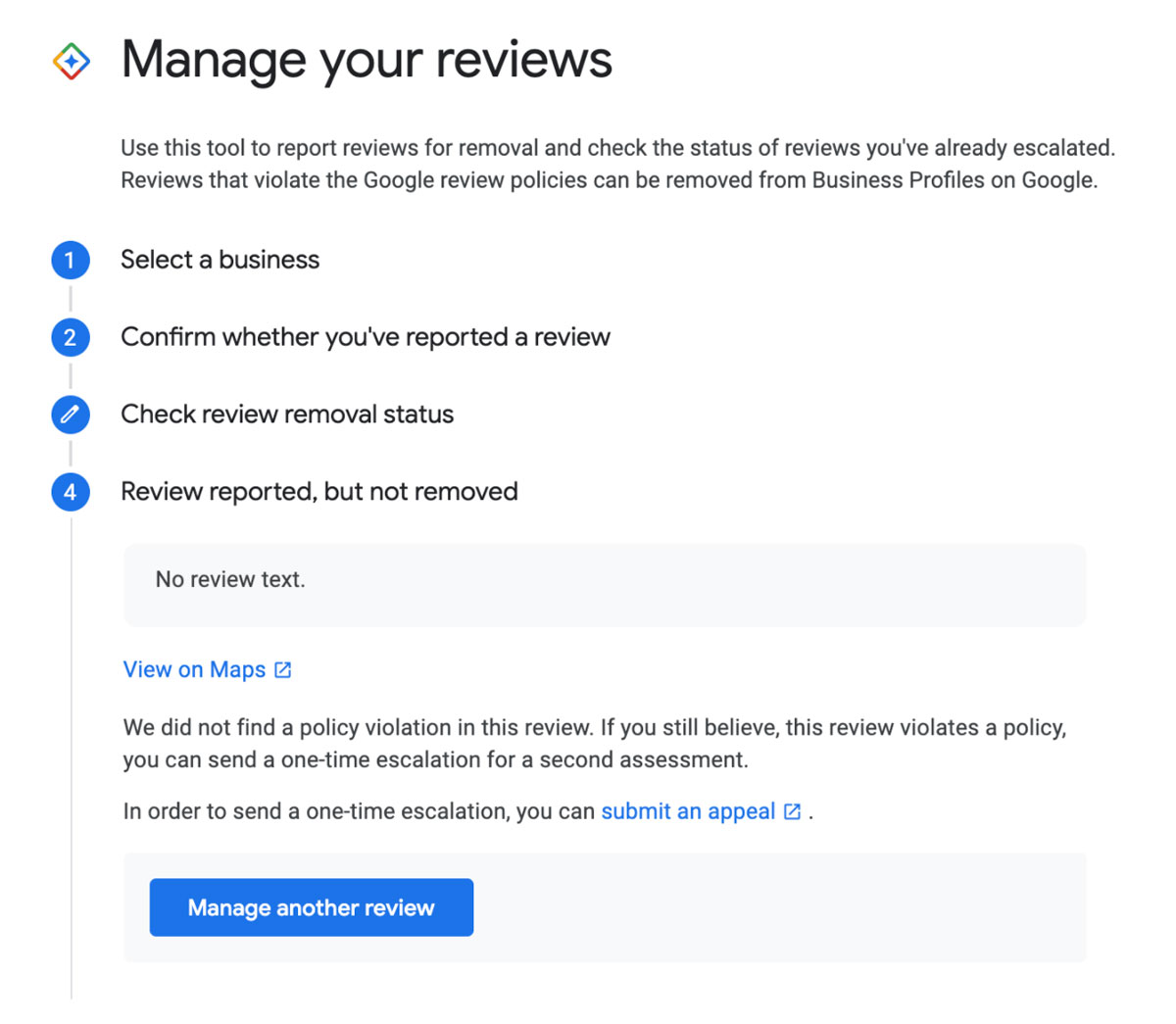 google my business reviews