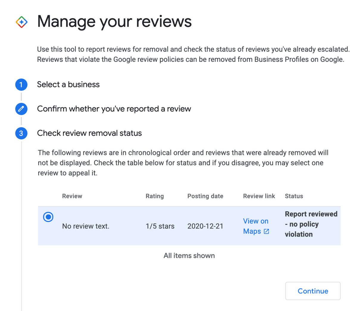 manage your reviews