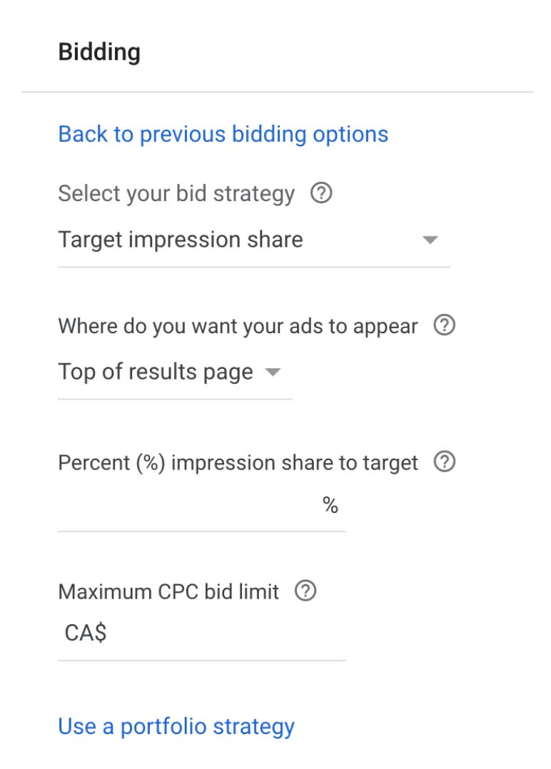 Google Ads Bidding