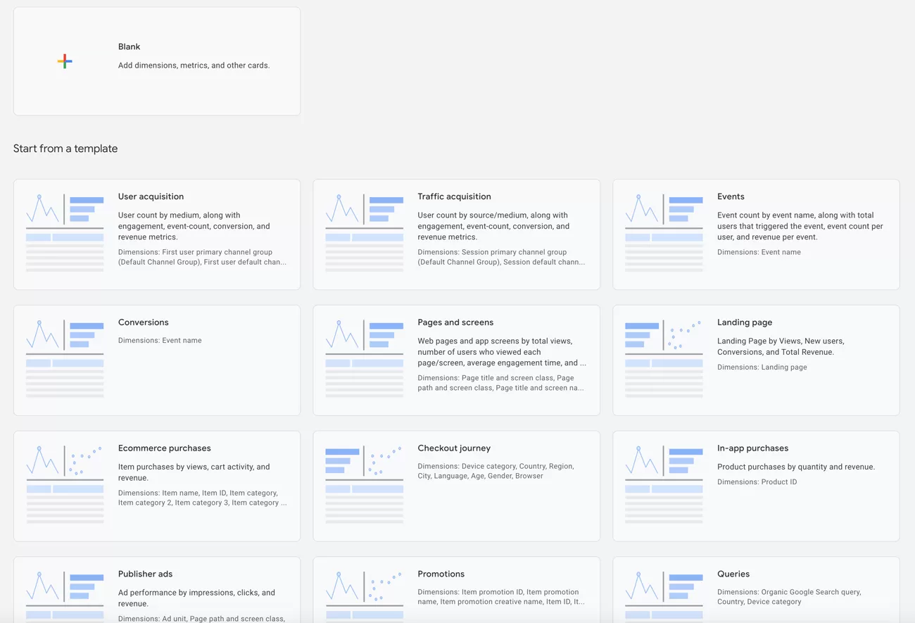 GA4 Overview Detail Reports